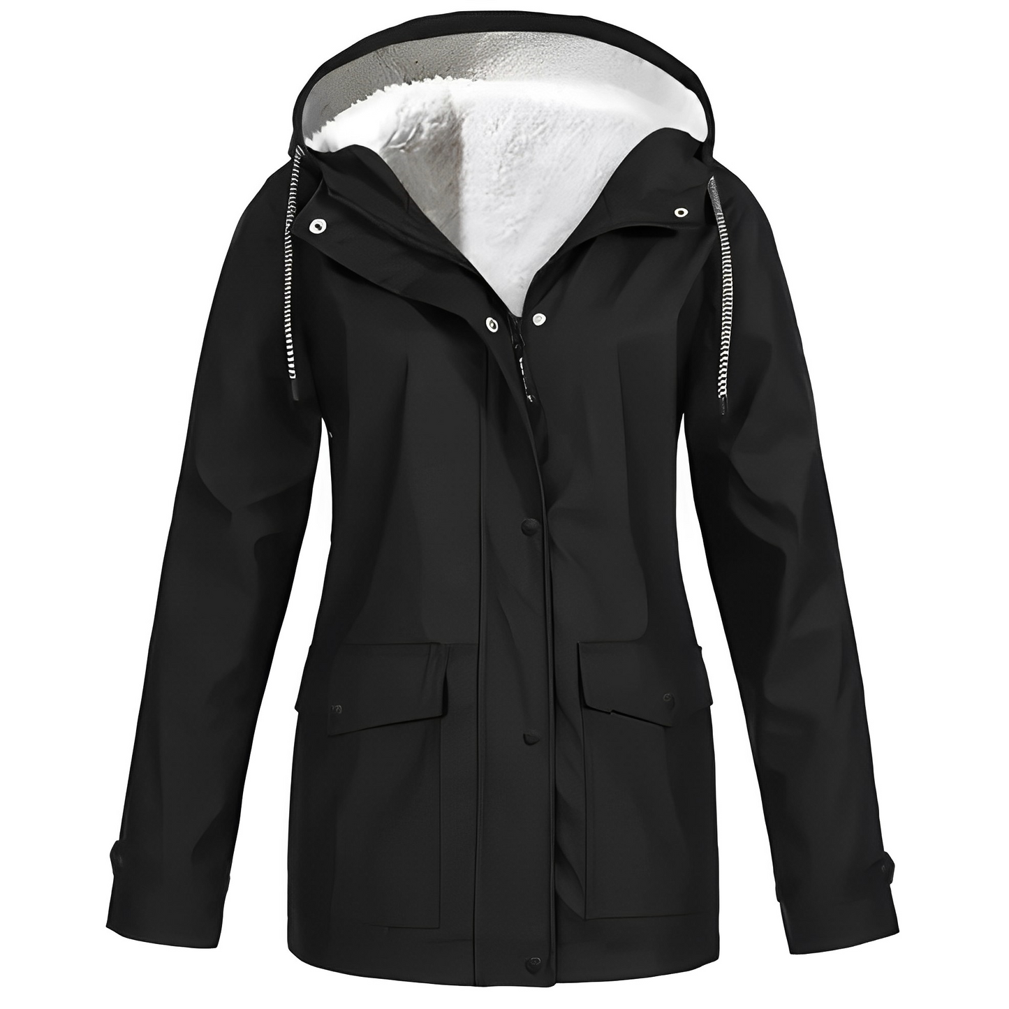 ModeGeist | Outdoor-Haubenmantel mit Fleece-Futter für Damen