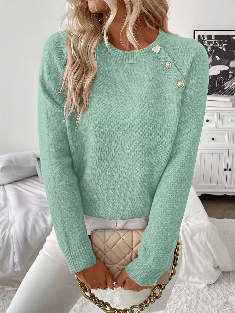 MODEGEIST Damen Strickpullover Langarm Soft-Knit Vielseitig Basic