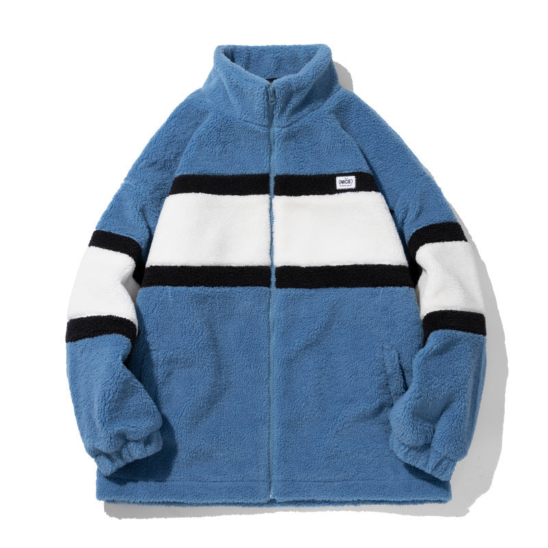 Männer Winterjacke im sportlichen Sherpa-Stil