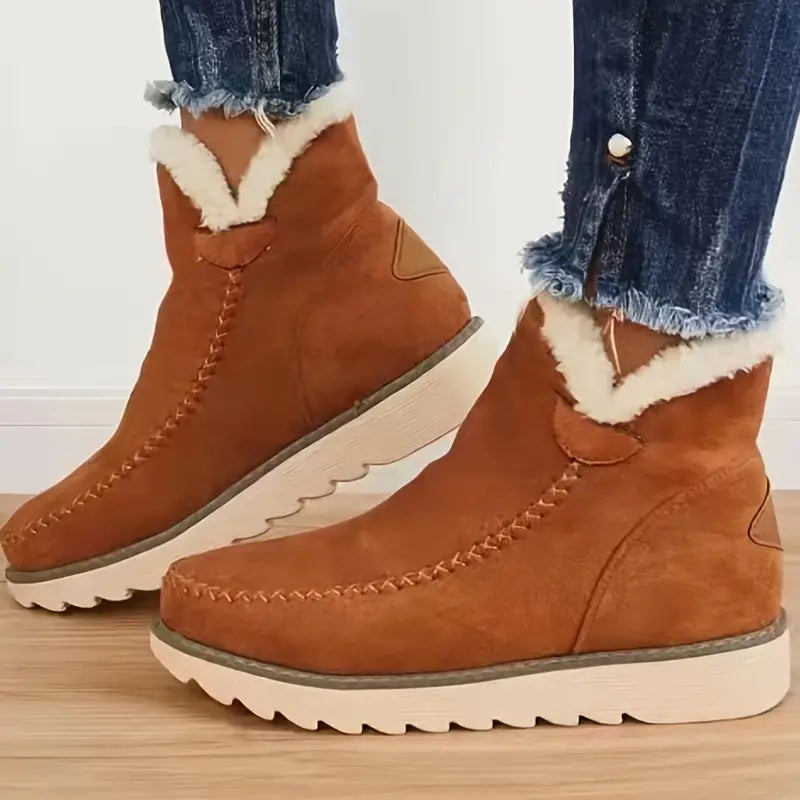 ModeGeist | Faux Suede Schnee Retro Baumwollstiefel