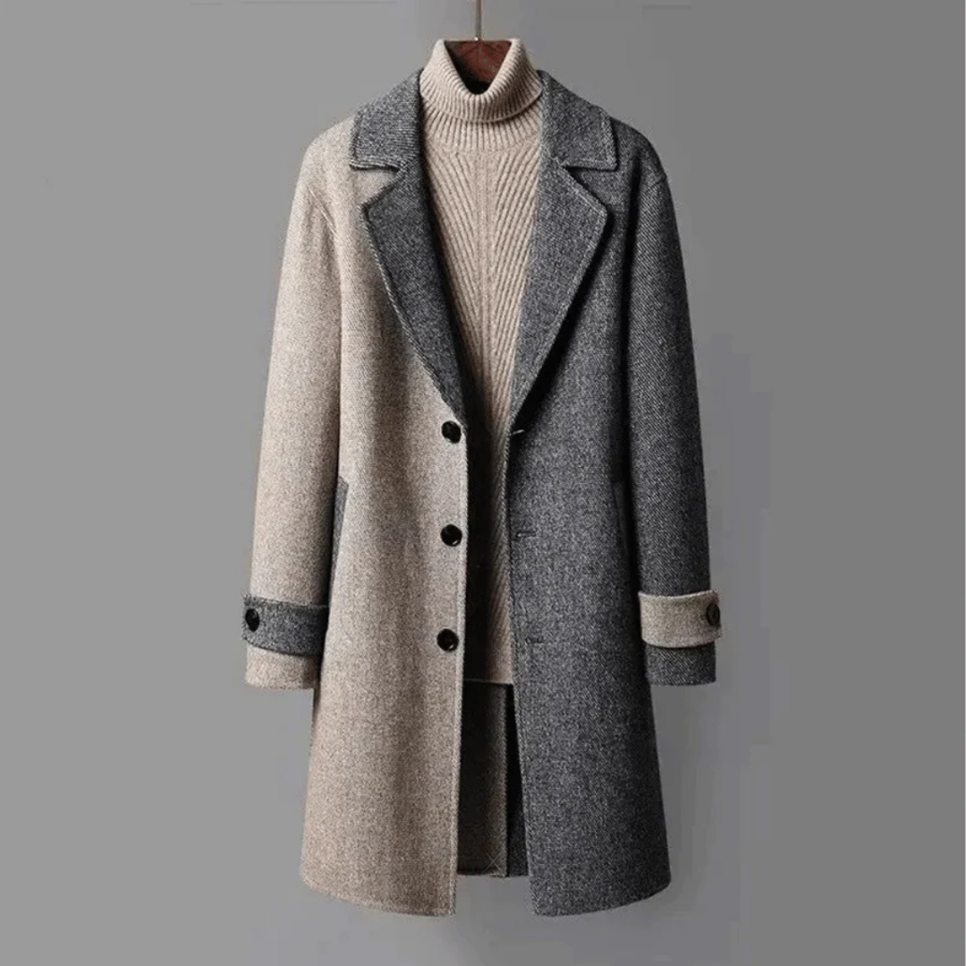 ModeGeist | Lange Strick Trench Mantel - Winter