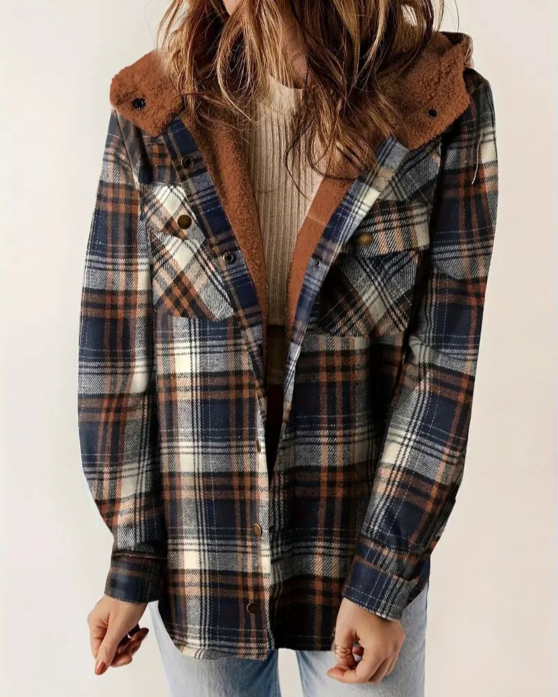 ModeGeist | Kariertes Jacket mit Sherpa Futter