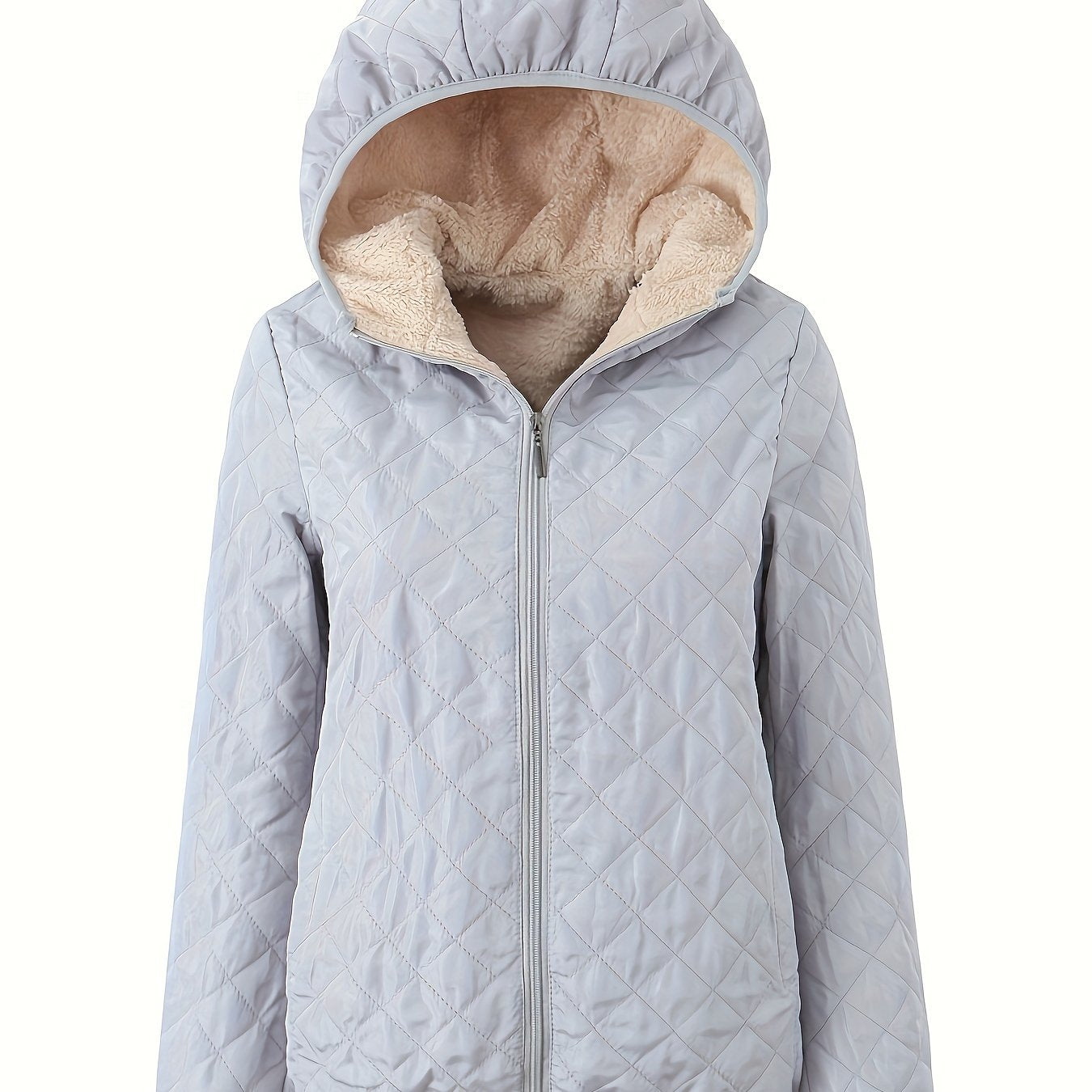 ModeGeist | Steppjacke mit Kapuze und Reißverschluss