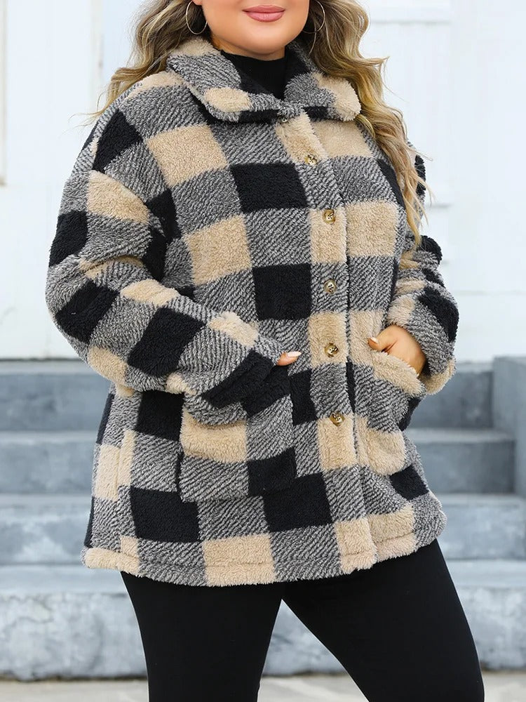ModeGeist | Übergroße Gemütliche Karierte Jacke