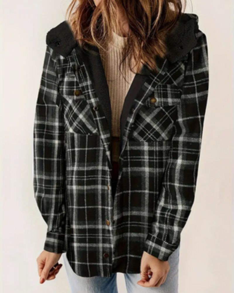 ModeGeist | Kariertes Jacket mit Sherpa Futter