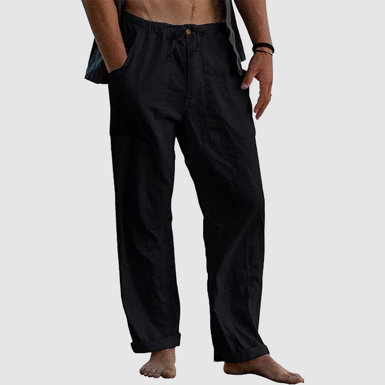Herren-Leinenhose von Casper, lockerer Schnitt