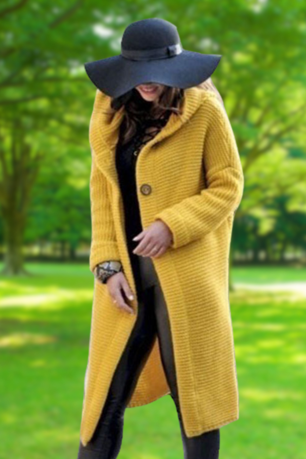 ModeGeist | Elegante Lange Strickjacke