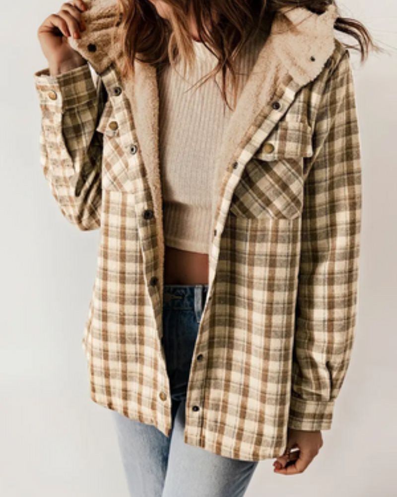 ModeGeist | Kariertes Jacket mit Sherpa Futter
