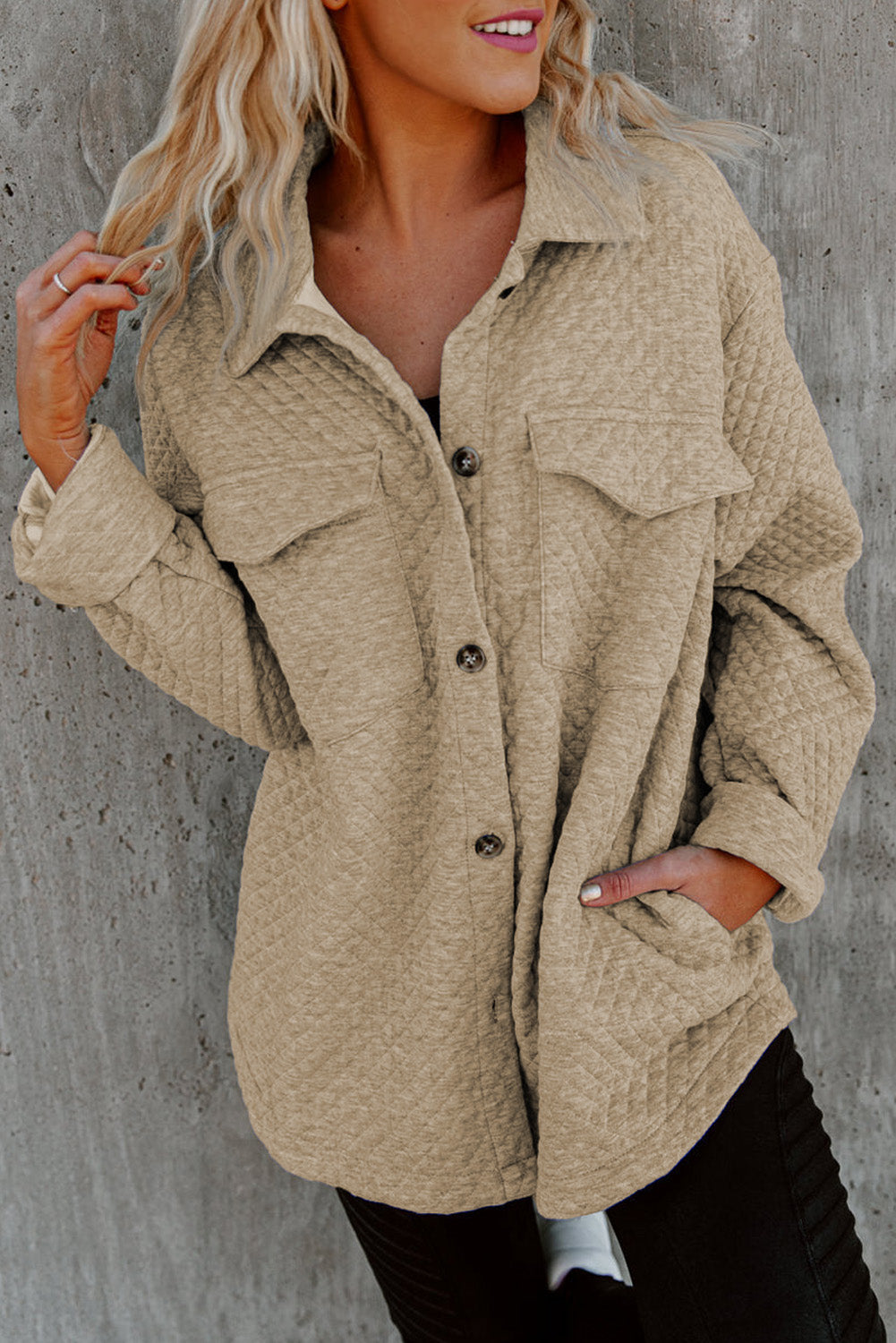 ModeGeist | Leichtgewicht Gesteppte Hemdjacke Polyester Komfort und Stil