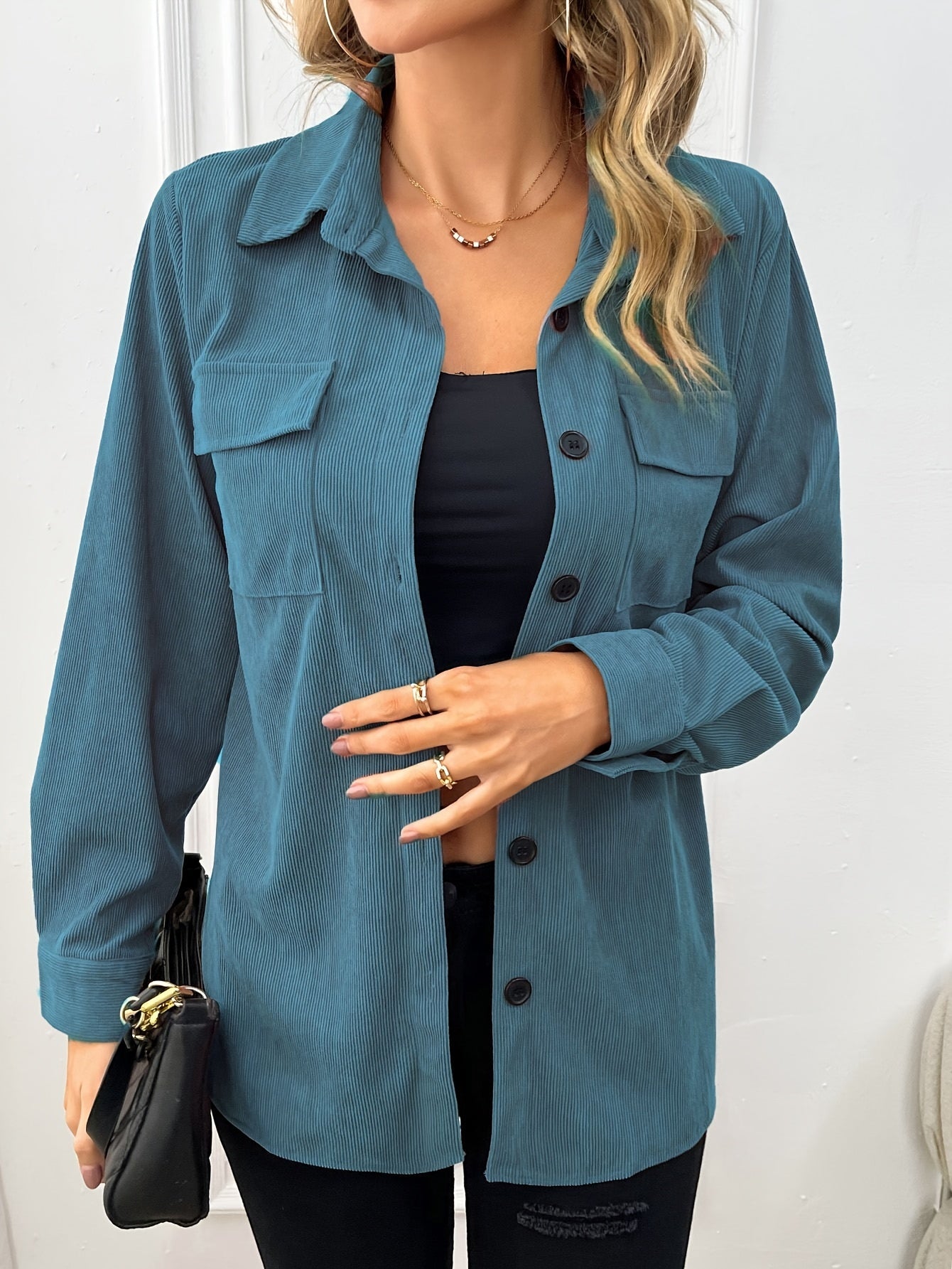Hemdjacke aus Rosa Vina mit Brusttaschen