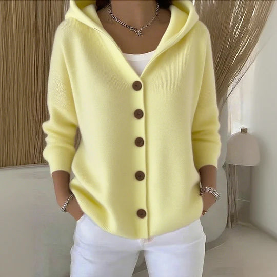 ModeGeist | Damen Baumwollcardigan mit langen Ärmeln