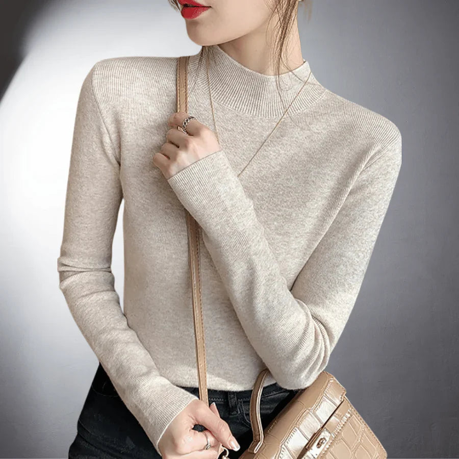 REGINA – Damen-Feinstrickpullover mit figurbetonter Passform