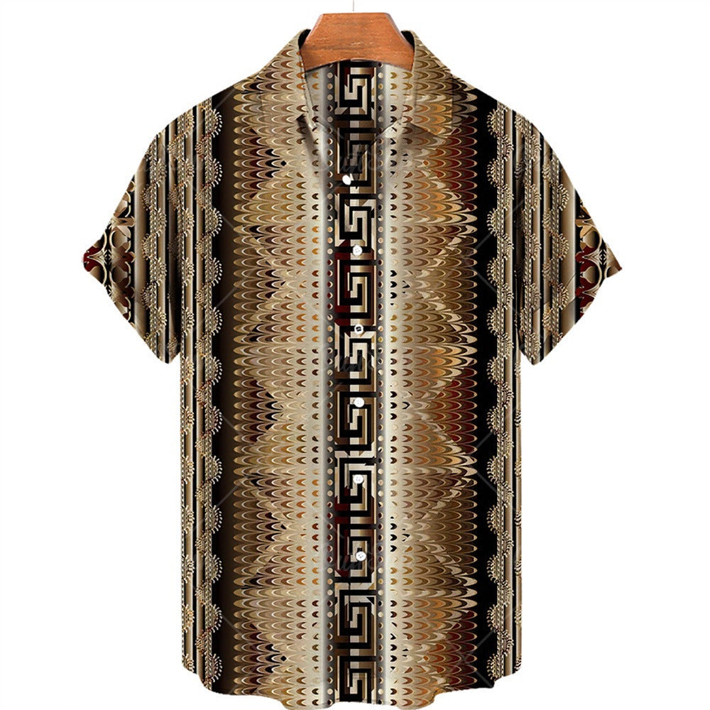 Fudus Oversize Top mit ethnischem Muster, atmungsaktiv und locker geschnitten