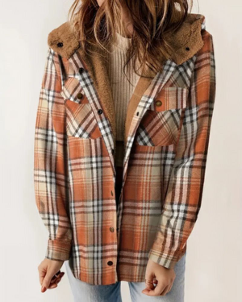 ModeGeist | Kariertes Jacket mit Sherpa Futter