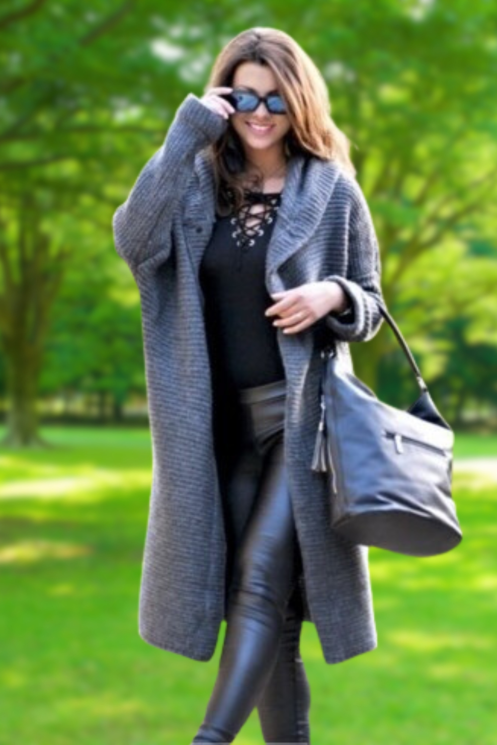ModeGeist | Elegante Lange Strickjacke