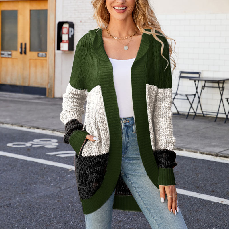 ModeGeist | Farbblock Strickjacke