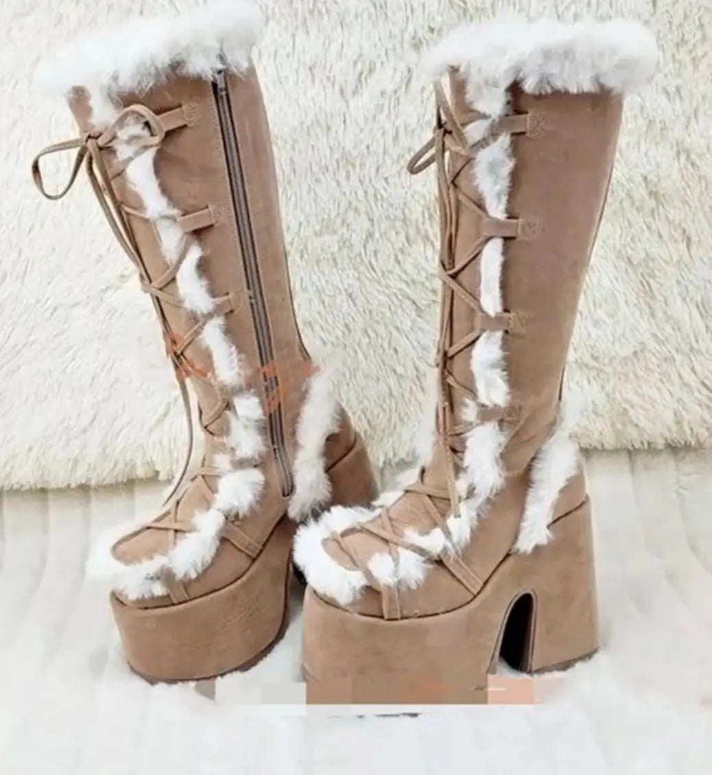 Dareka Damen Winterstiefel mit Plateau (Saison 1)