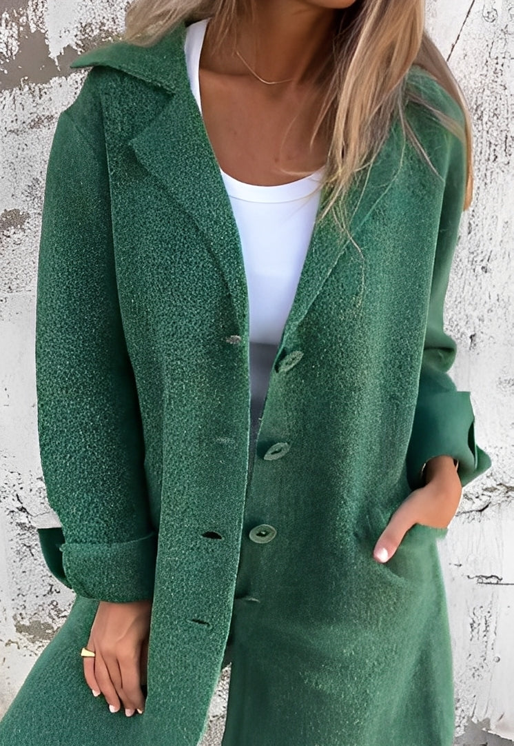 ModeGeist | Lässiger langer Strickmantel für Frauen