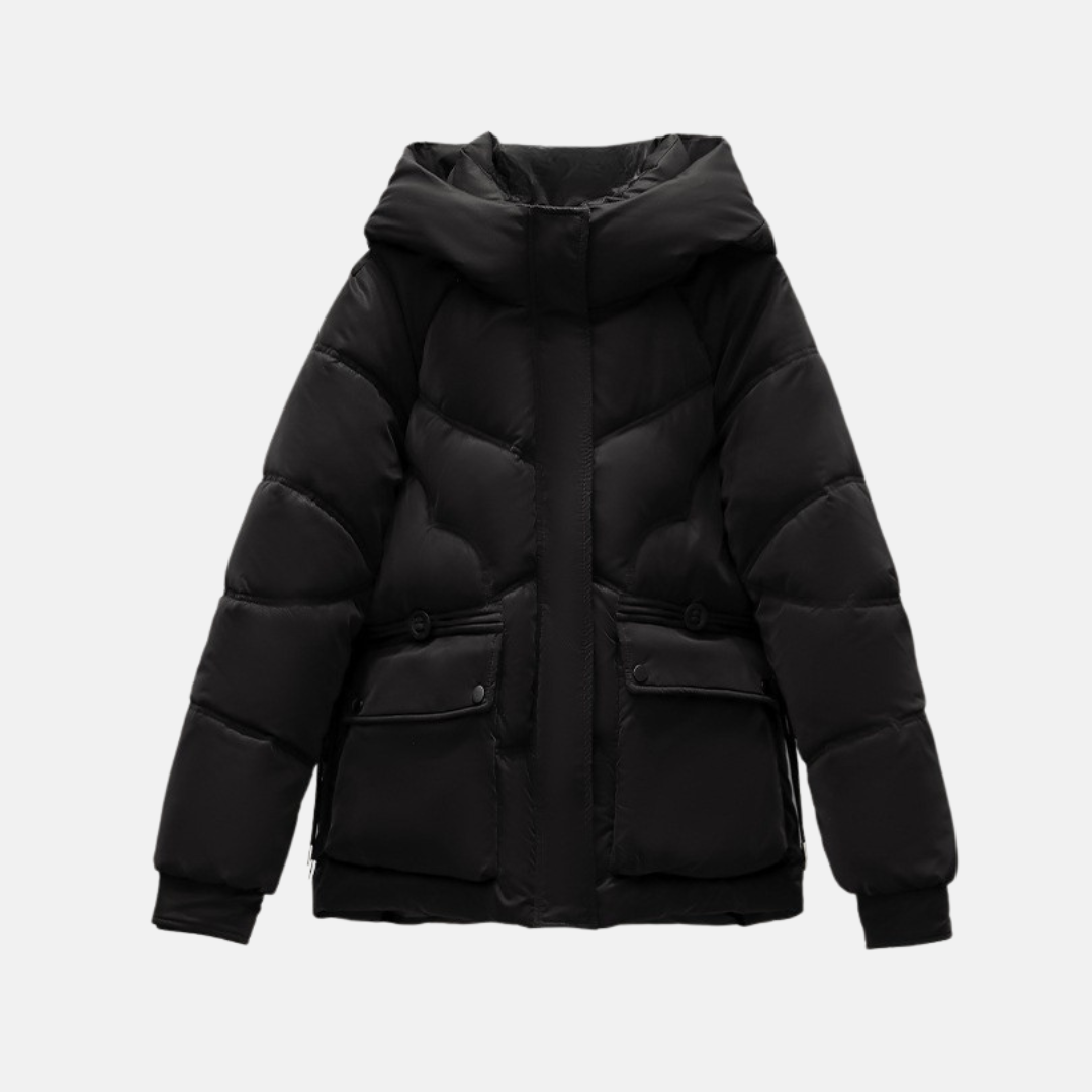 ModeGeist | Kapuzen-Puffermantel | Gequiltete Relaxed Fit Jacke