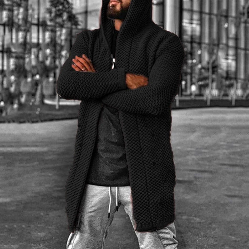 ModeGeist | Strickjacke mit Kapuze für Männer
