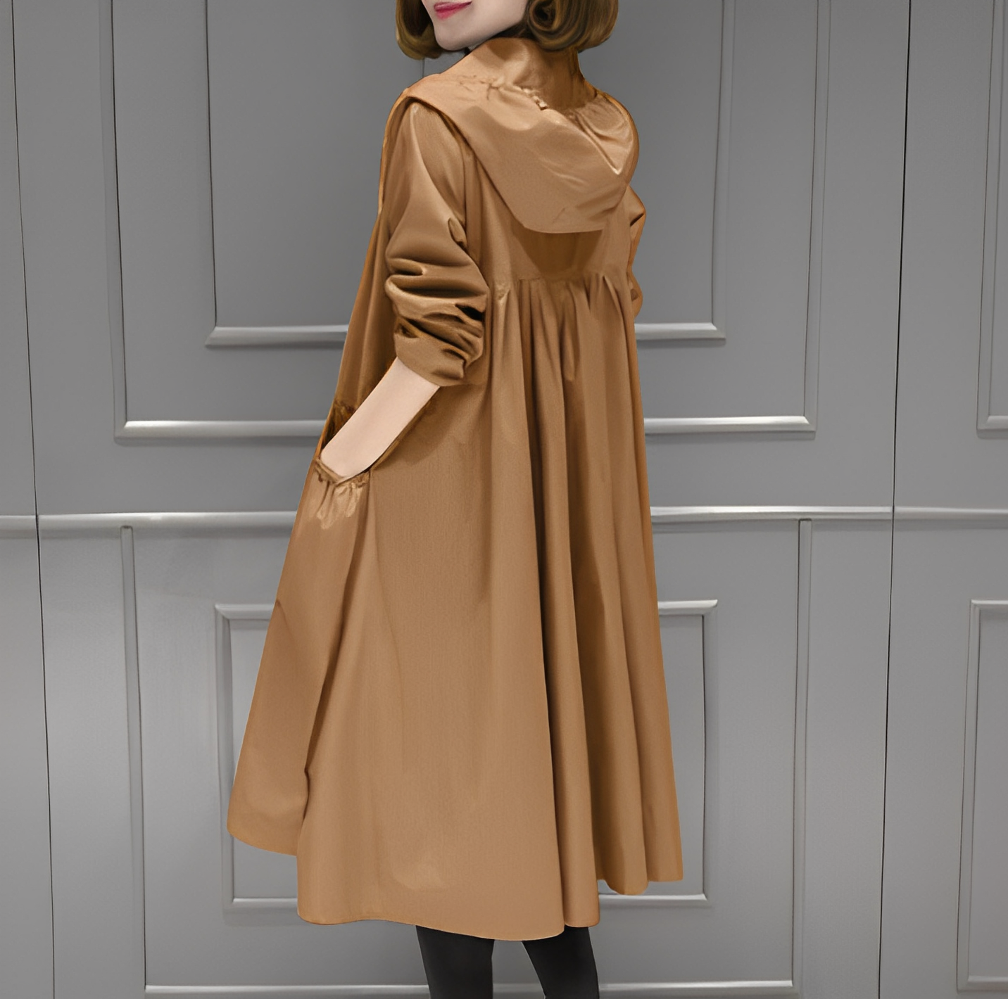 ModeGeist | Stylischer Regenmantel mit Kapuze für Frauen