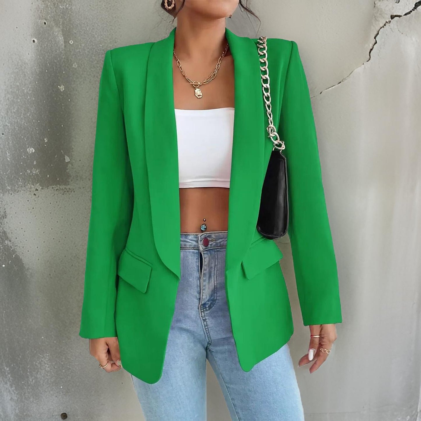 ModeGeist | Stylischer Damenblazer Aus Polyester-Baumwolle