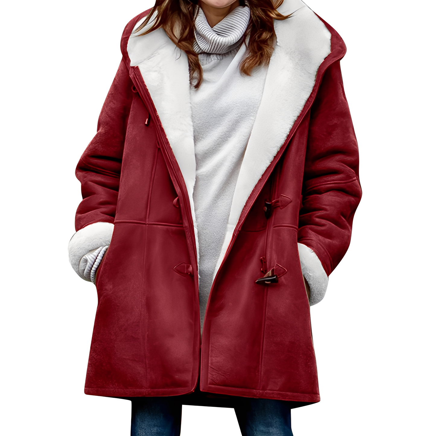 ModeGeist | Lässiger Duffle-Mantel mit Kapuze für Frauen