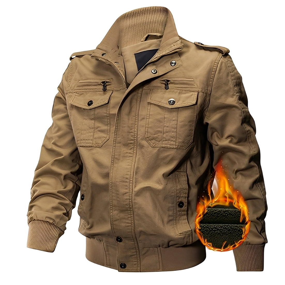 ModeGeist | Stylische Fleecejacke mit Taschen für Männer