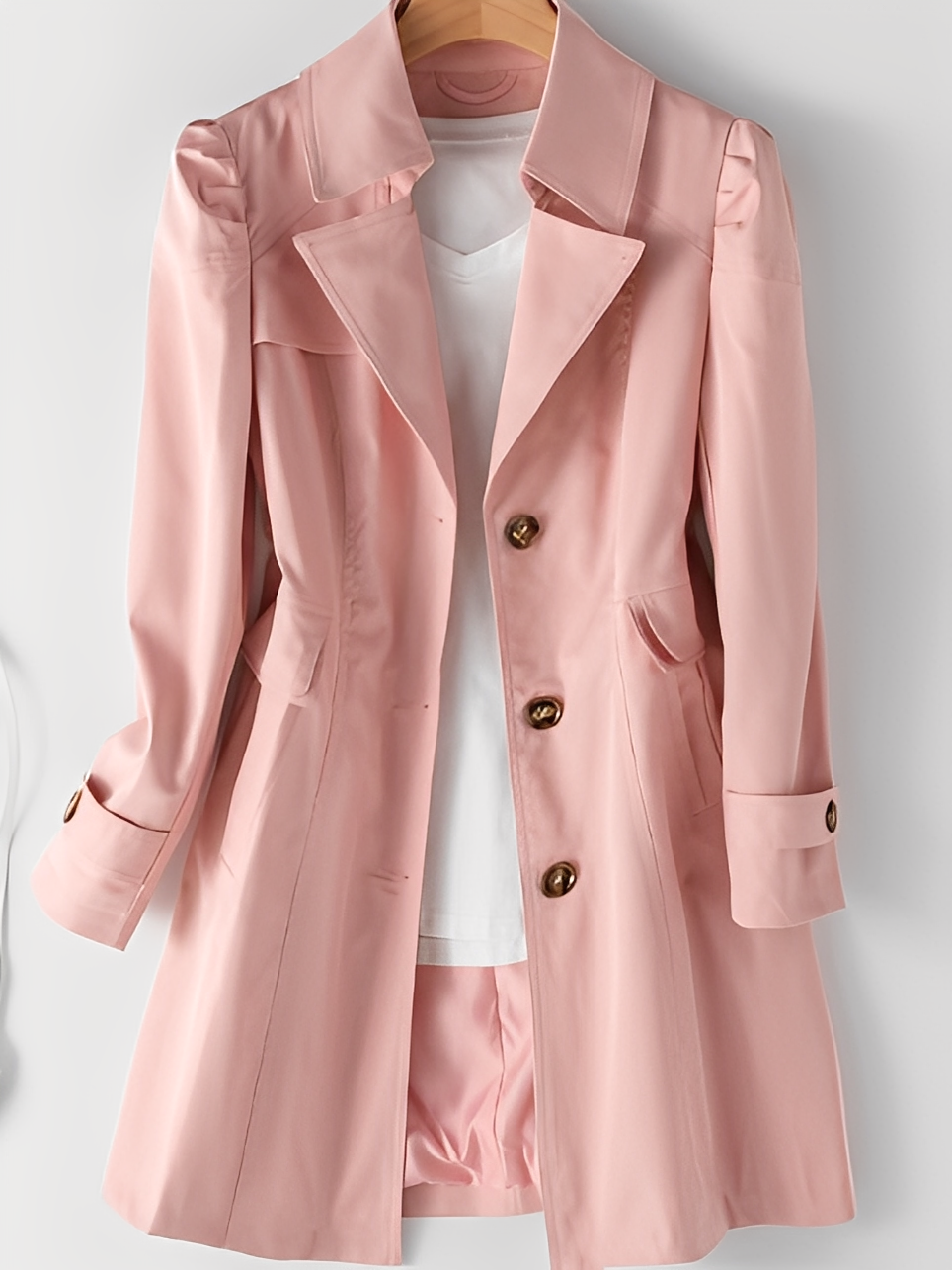 ModeGeist | Lässiger Cashmere-Trenchcoat für Frauen