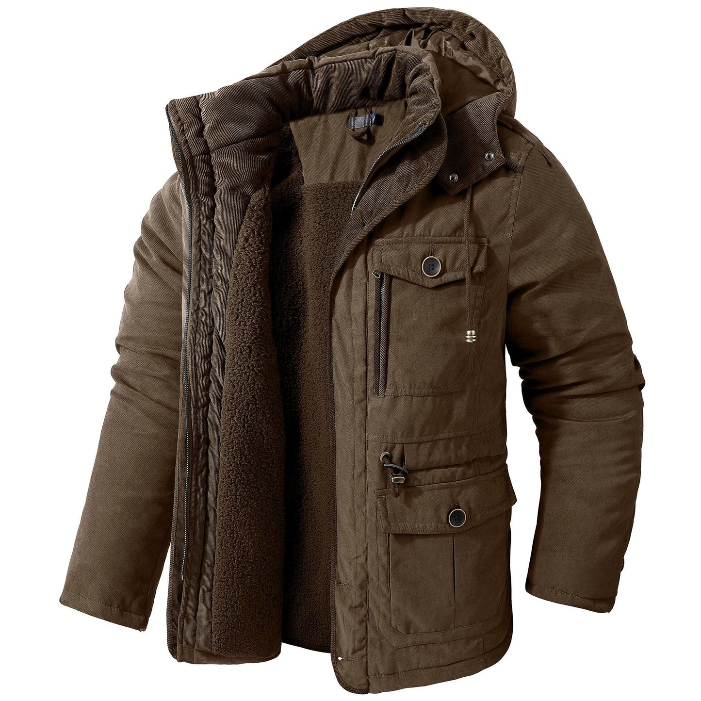 ModeGeist | Warme Jacke mit Kapuze für Männer