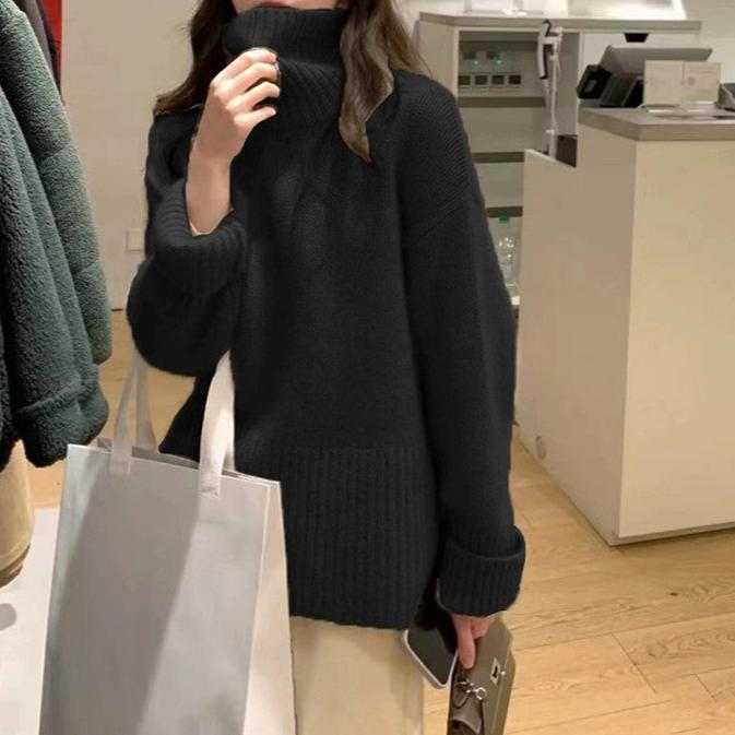 ModeGeist | Strickpullover mit Hohem Kragen