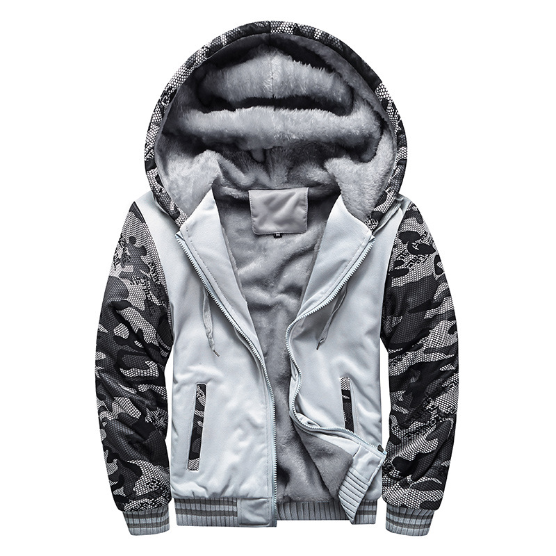 Männer Winterjacke mit Kapuze und Fleecefutter