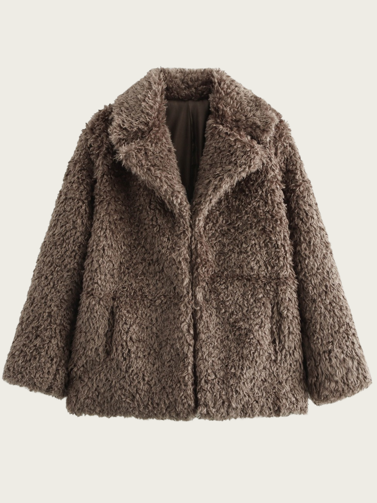 ModeGeist | Fleecejacke für Damen mit breitem Revers