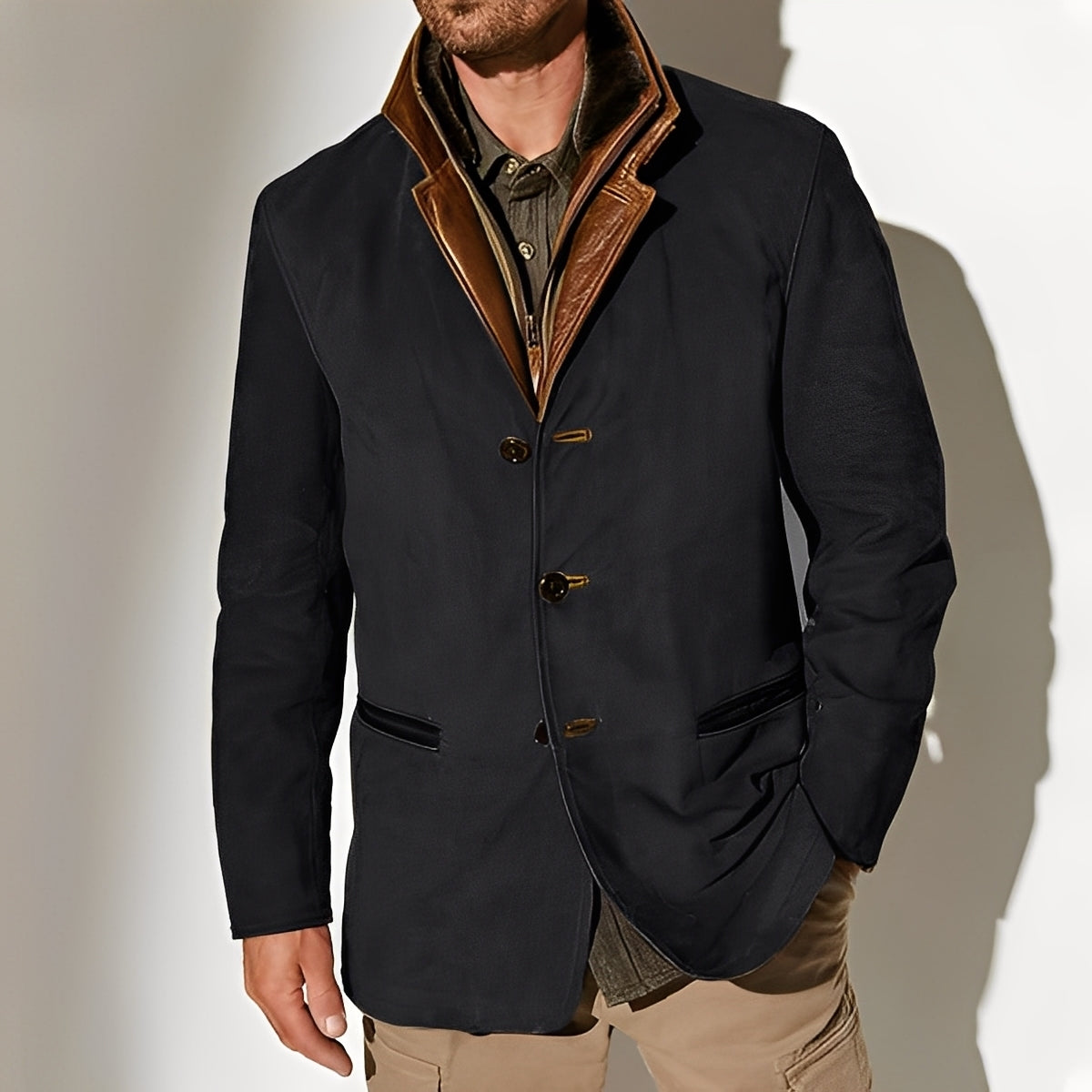ModeGeist | Klassische Jacke mit Taschen für Herren
