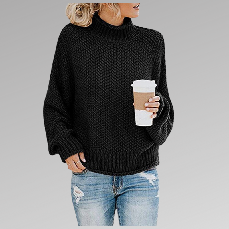 ModeGeist | Hochkragen Strick Langarm Pullover