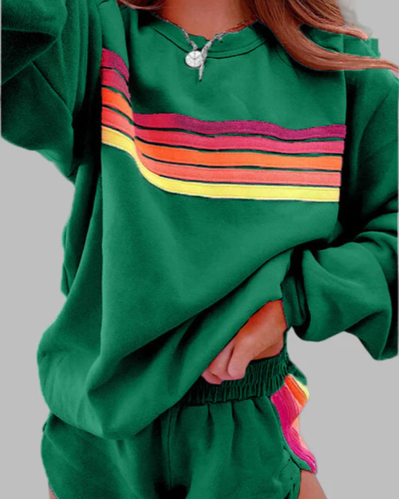ModeGeist | Gestreiftes Pyjama-Set