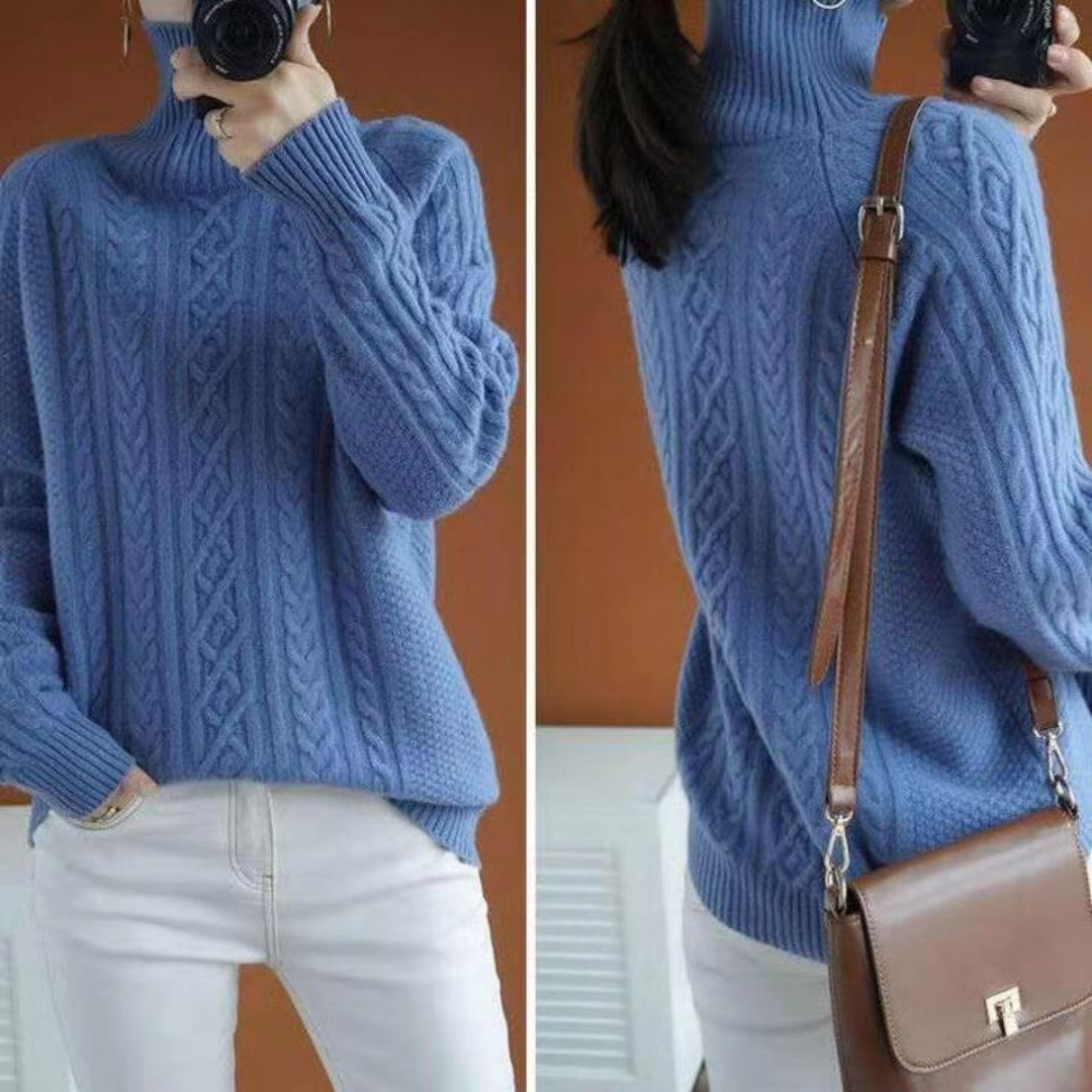 ModeGeist | Pullover aus Strick für Frauen mit warmem Rollkragen
