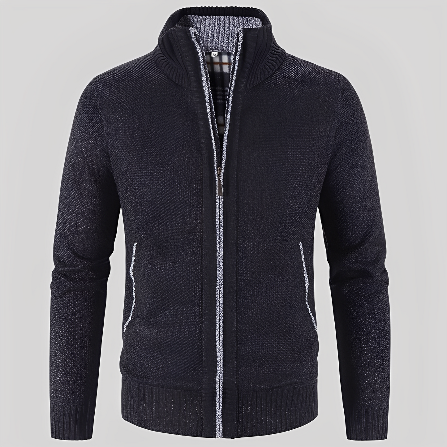 ModeGeist | Einfacher Cardigan mit Reißverschluss für Herren