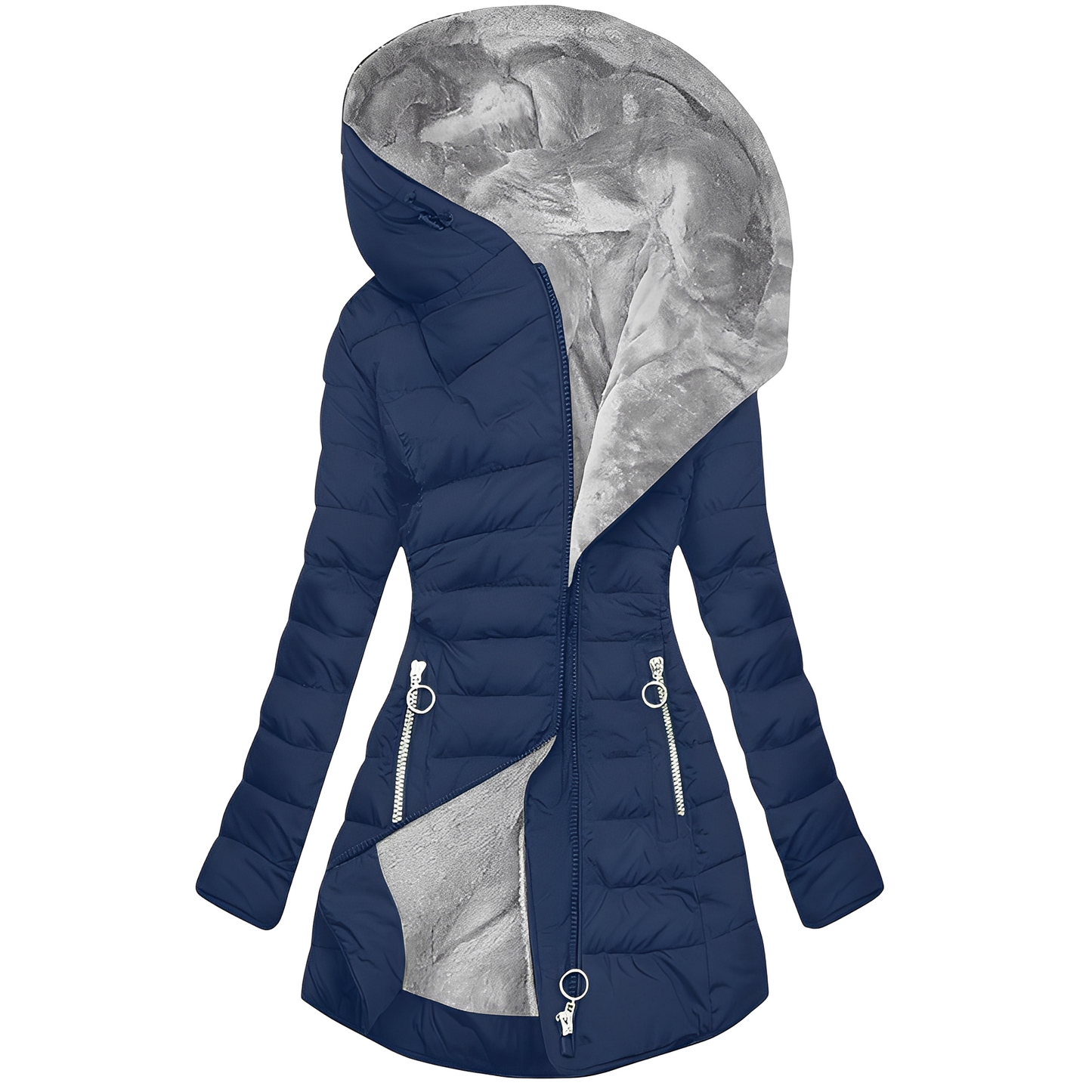 ModeGeist | Moderne Winterjacke mit Kapuze für Frauen