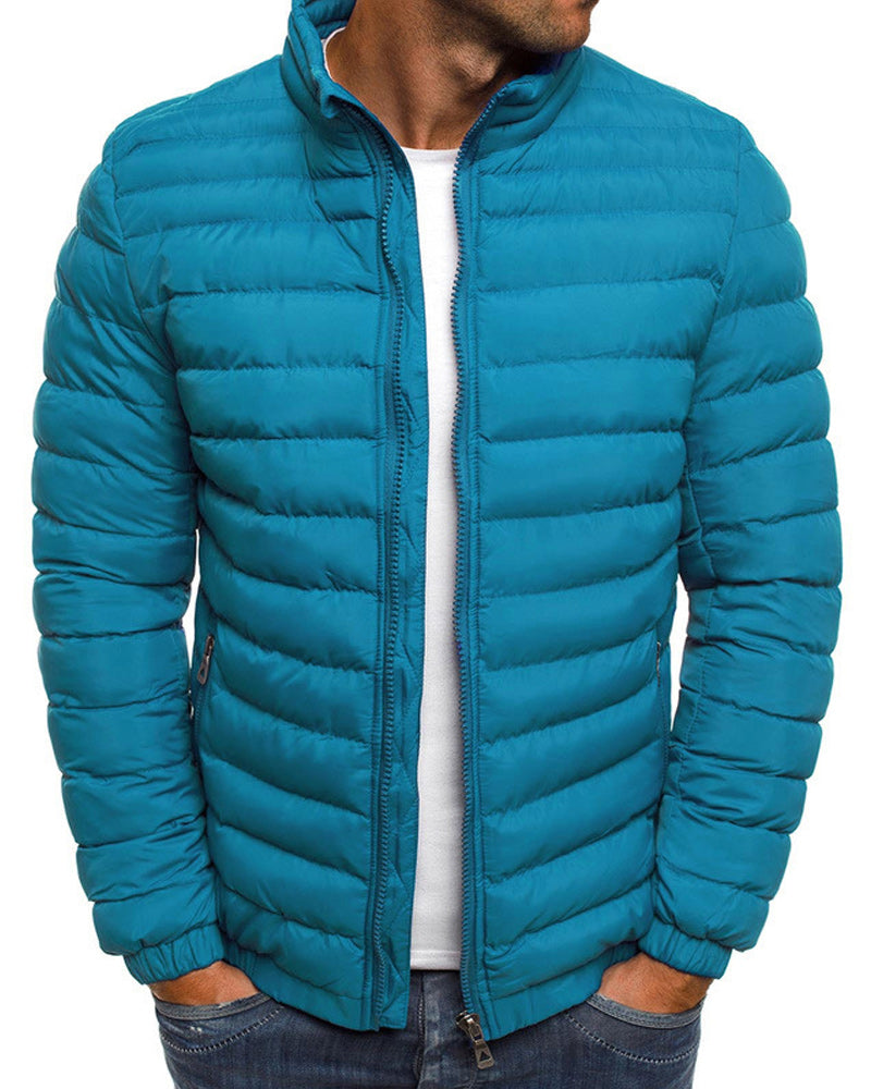 ModeGeist | Einfarbige Jacke mit Stehkragen in verschiedenen Farben