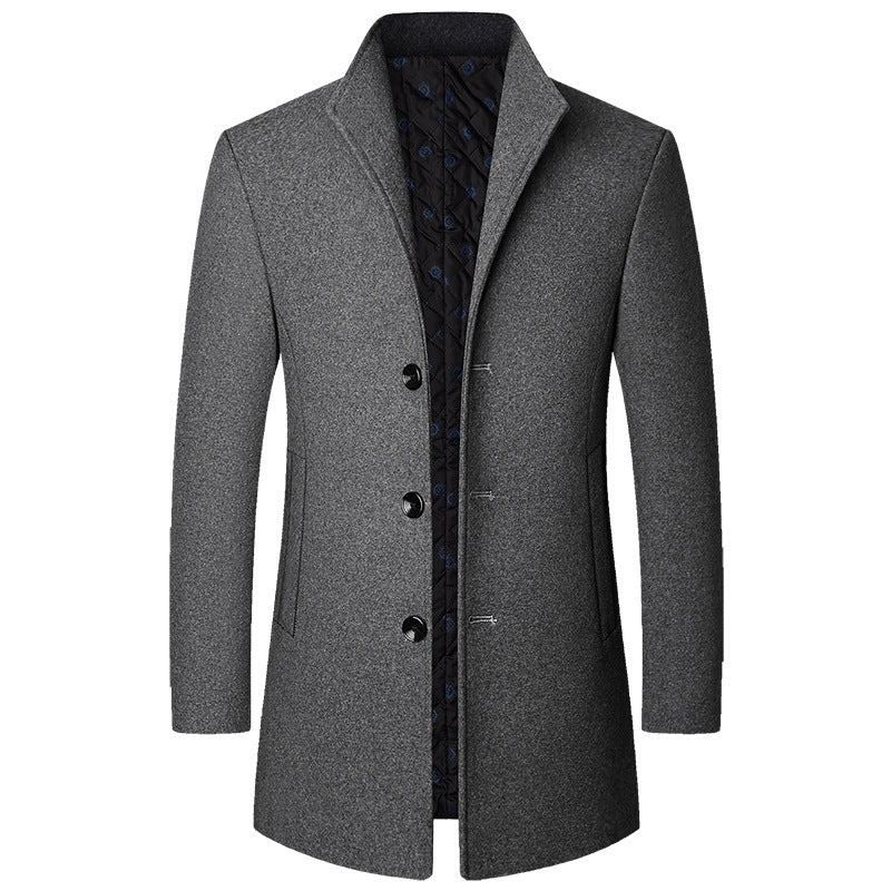 ModeGeist | Eleganter Langer Wollmantel für Herren