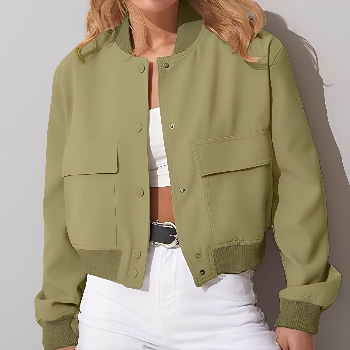 ModeGeist | Lässige, lockere Jacke mit großen Taschen für Frauen