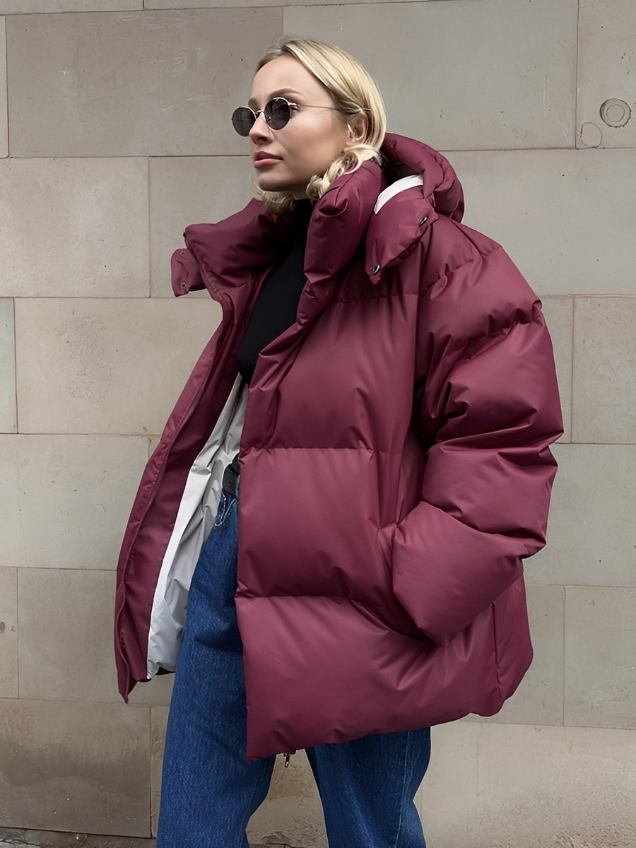 ModeGeist | Warme, gepolsterte, lässige Jacke für Frauen