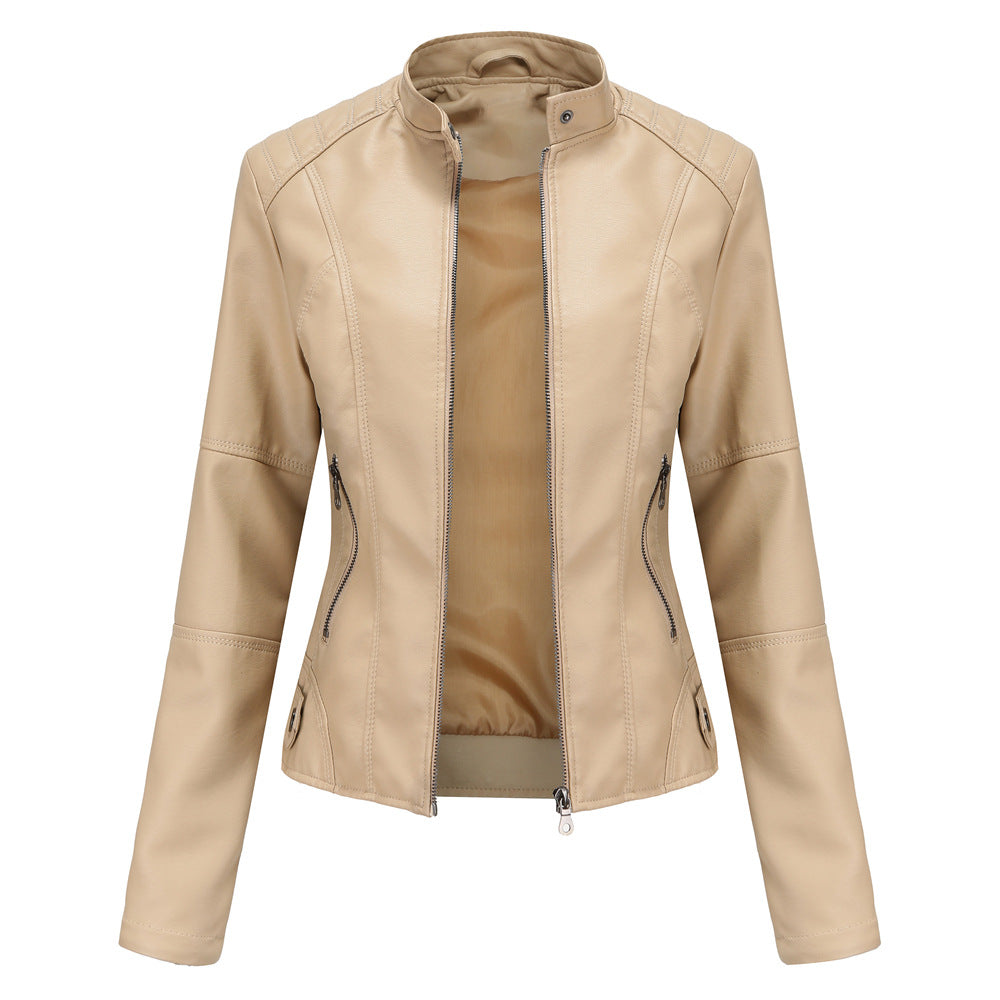 ModeGeist | Stylische, Slim Fit Lederjacke für Frauen