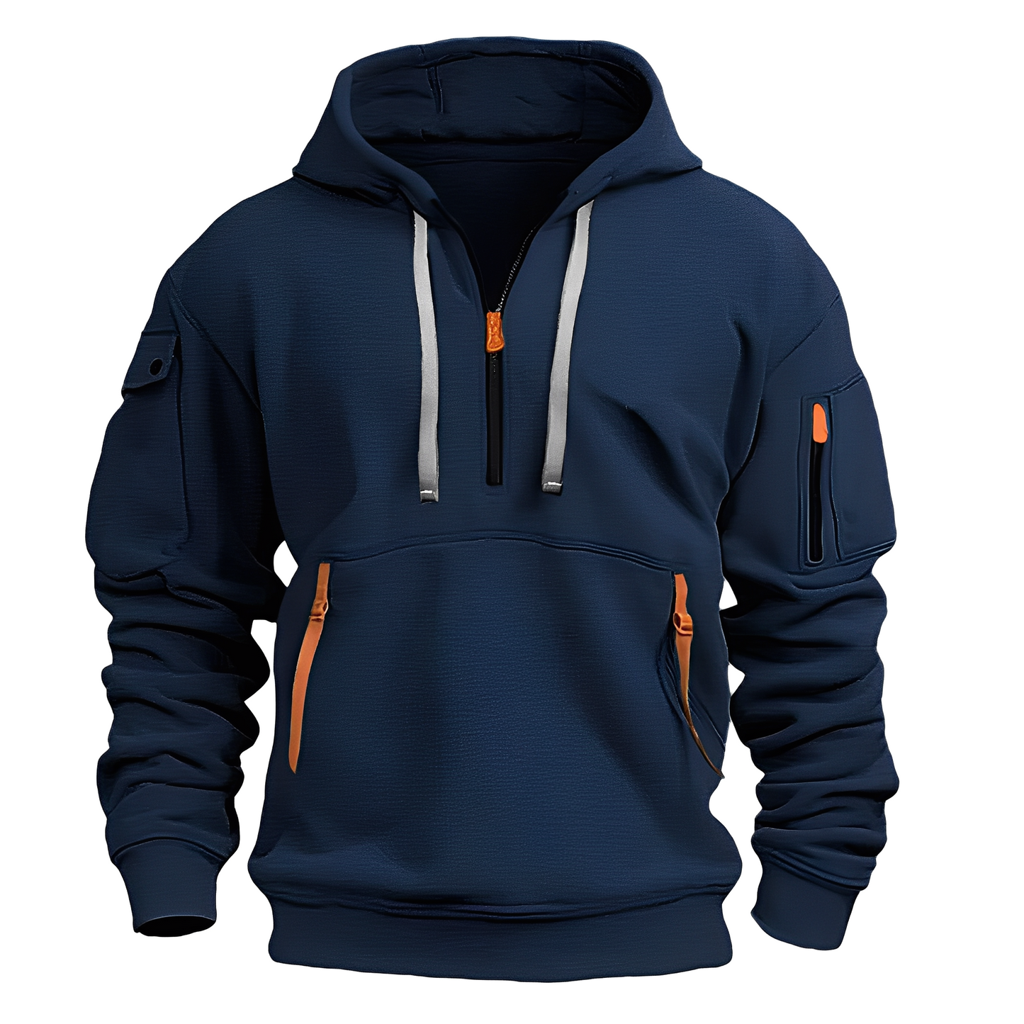 ModeGeist | Lässiger, lockerer Hoodie mit Reißverschluss für Männer