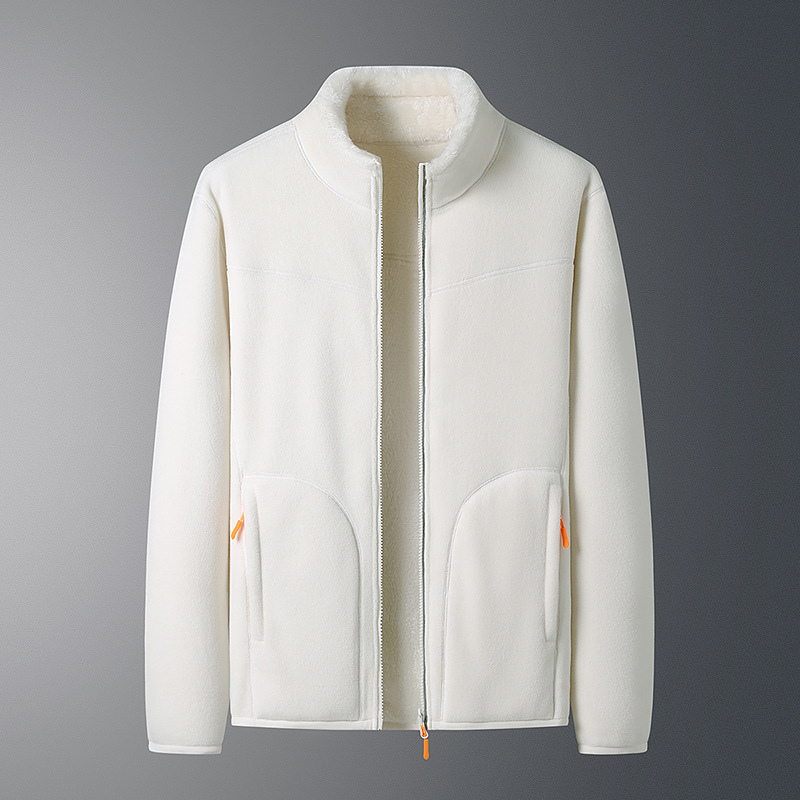 Kuschelige Fleecejacke mit langen Ärmeln und Reißverschlusstaschen von Kouvara