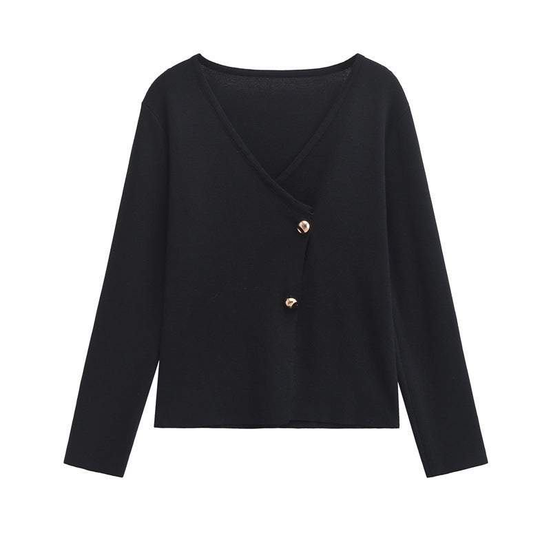 ModeGeist | Stylischer asymmetrischer Strickcardigan für Damen