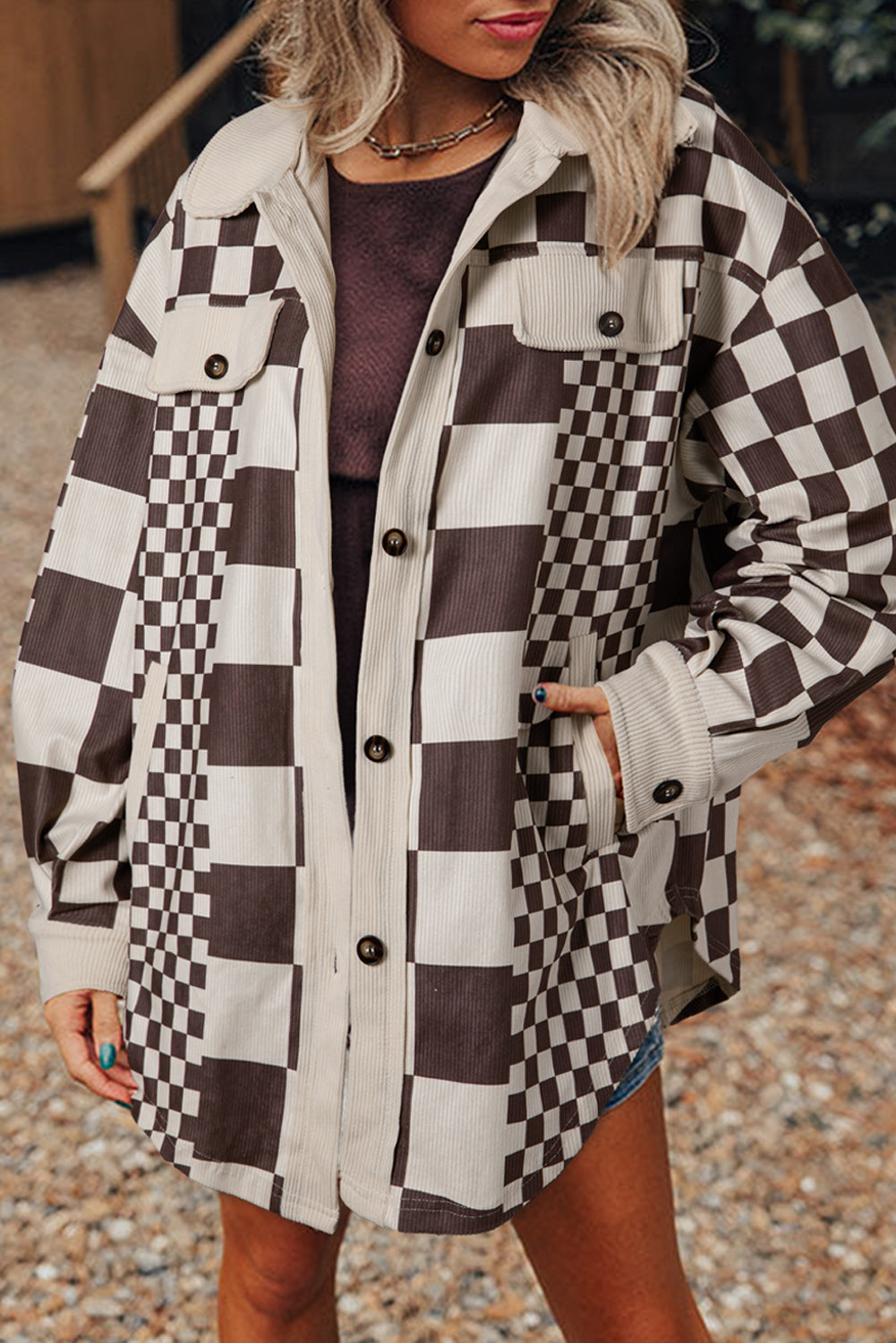 ModeGeist | Skakternet Hemdjacke Baumwollmischung Modern und Stilvoll