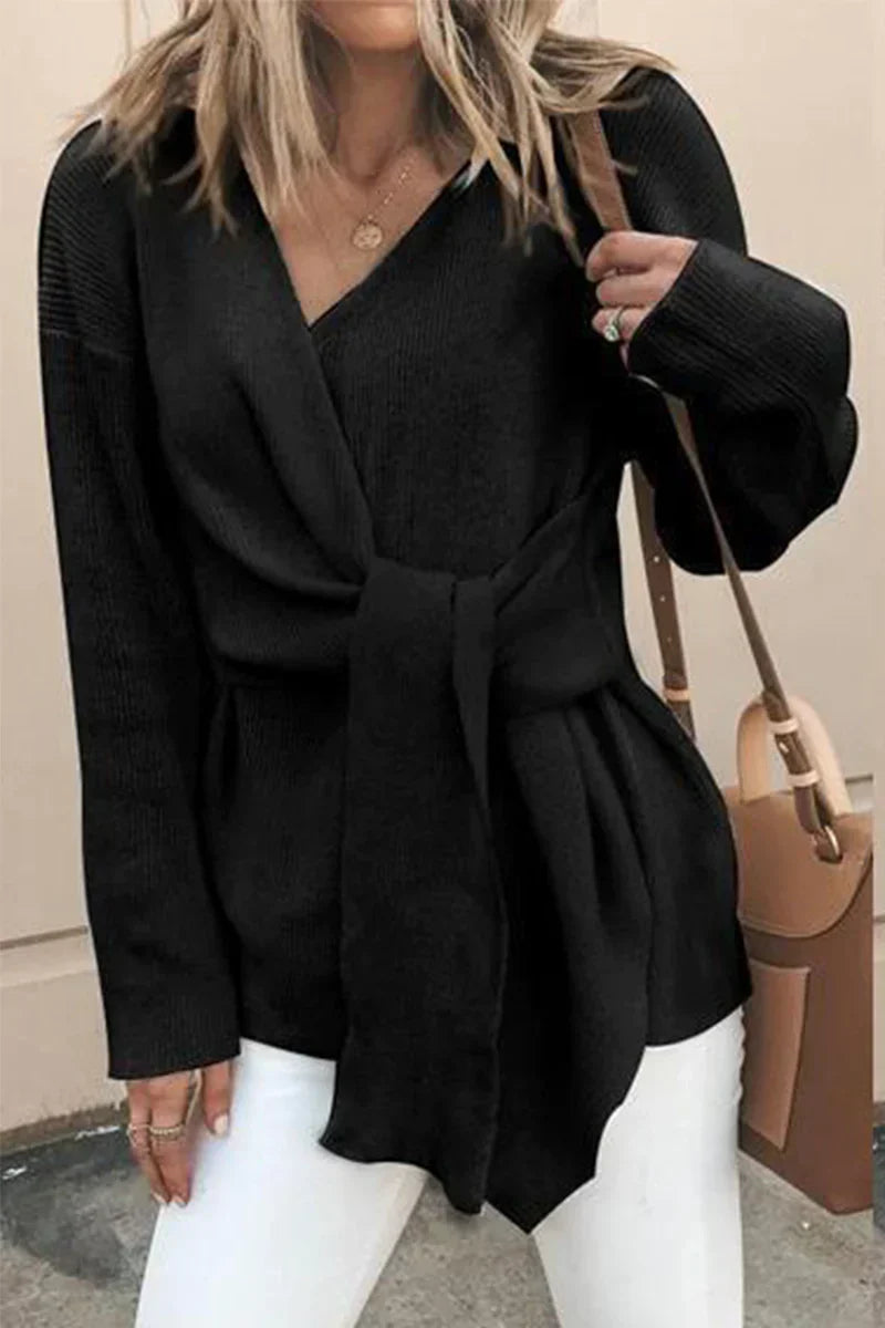 Lockere Patchwork-Strickjacke von Selvara