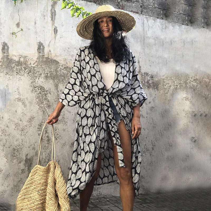ModeGeist | Glamouröse Sonnenschutz Resort Strandkleid Cover Up
